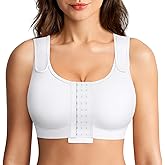 BRABIC Post Surgery Compression Bras for Women Front Closure Mastectomy Bra with Wide Adjustable Straps Wirefree