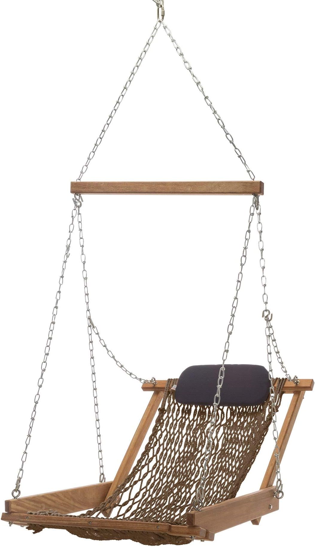 Nags Head Hammocks Cumaru Hanging Hammock Chair, Mocha DuraCord