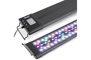 hygger Aquarium Programmable LED Light, for 36~42in Long Full Spectrum Plant Fish Tank Light with LCD Setting Display, 7 Colors, Sunrise Sunset Moon and DIY Mode, for Novices Advanced Players