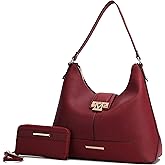 MKF Collection Hobo Bag for Women & Wristlet Wallet Set, Vegan Leather Handbag Purse Set, Shoulder bags by Mia K