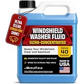 Maplefield Windshield Washer Fluid Concentrate - 8 Fl Oz, Makes 40 gal - All-Season Streak-Free Windshield Wiper &amp; Window Washer Fluid