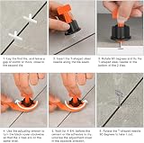 Flintronic Tile Leveling System 80PCS Kit with 2 Wrenches for Stone & Floors view 4