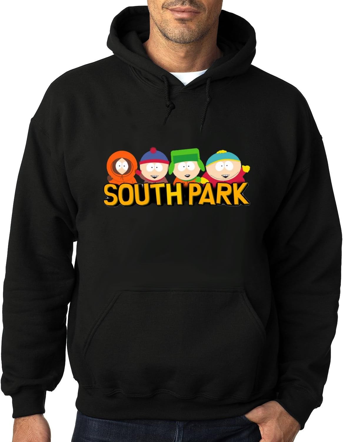 Men's South-Park Stan Printed Hoodies Sweatshirt Black Fashion