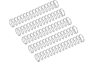 uxcell Compression Spring, 5Pcs 304 Stainless Steel, 7mm OD, 0.5mm Wire Size, 40mm Free Length, Silver Tone