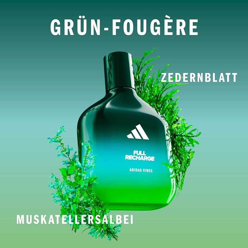 Vibes Full Recharge Eau de Parfum, langanhaltender, belebender Unisex-Duft mit würzig-frischen Noten und natürlichen ätherischen Ölen, 100ml