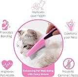 FurCare Flea Comb 7 Pieces Set Pink Stainless Steel Grooming Kit for Cats Dogs view 6