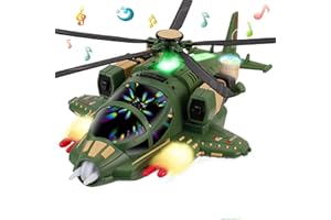 Sognotoy Helicopter Toy for Toddlers, Airplane Helicopter Toy for Kids, BoyToy with Voice&Light Function,360°Freedom&Automatic Obstacle Avoidance Airplane Toy for Kids 3+ (Green)