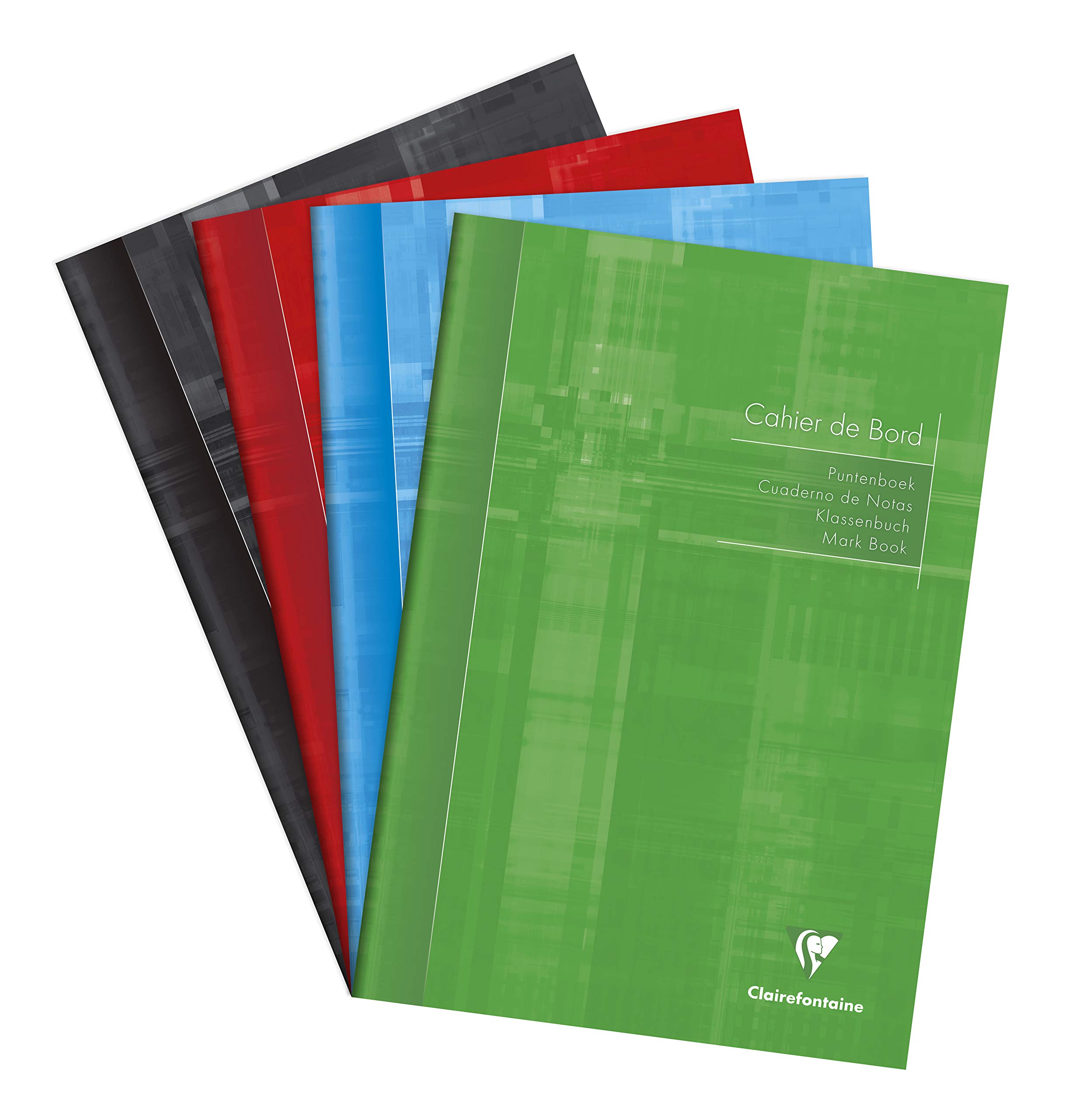 Clairefontaine 3139C Stapled Pupils Report Notebook A4 21x29.7cm - 72 Pages w/ Detachable Margins - Green Register Paper 110 g - Card Cover - Random Colour