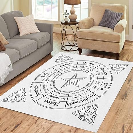 Amazon Com Semtomn Area Rug 2 X 3 Pagan Wheel Of The Year