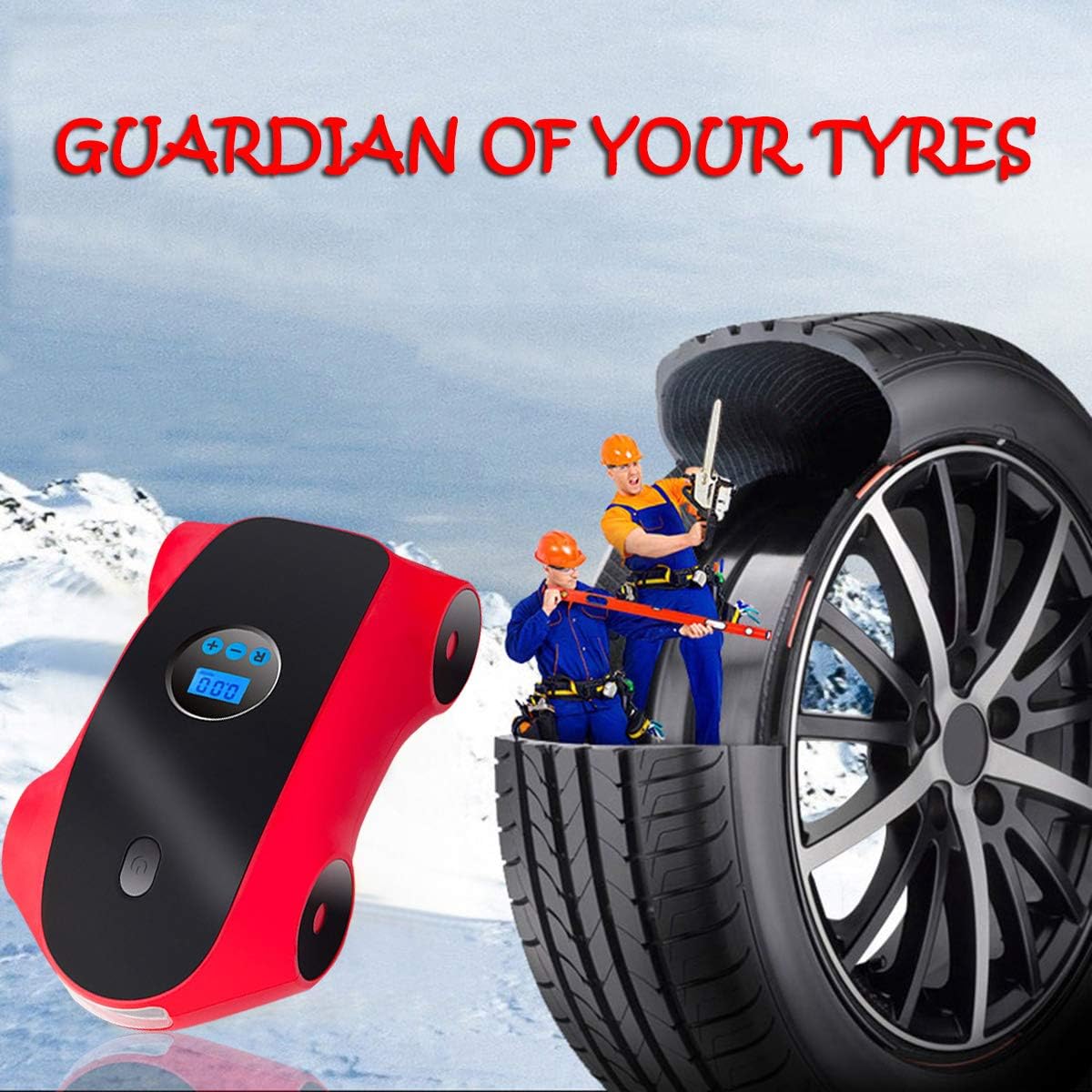 Digital Tyre Inflator Yellow Azipro 12v 1w 150psi Waterproof Portable Air Compressor Car Tyre Pump With