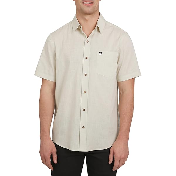Chemise Volcom Homme – Kaki, Manches Courtes, Boutons, Taille XL – Occasion Parfait état