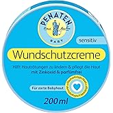 PENATEN Wound Protection Cream, Soothing Baby Wound Protection Cream with Zinc Oxide for Protection in The Diaper Area 200 ml / 6.76 Oz