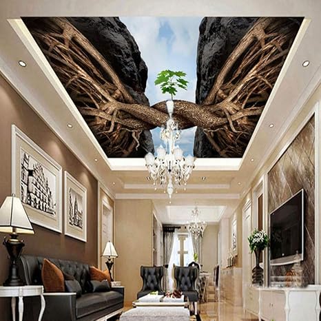 Sucsaistat Wallpaper Mural Braided Root 3d Ceiling Mural Al Fresco