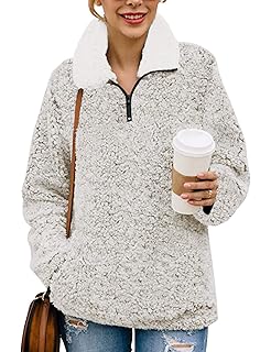 faux fur sherpa pullover