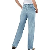 Woman Within Plus Size Perfect All-Cotton Back-Elastic Denim Jeans