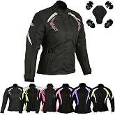 Hive Moto Womens Motorcycle Biker Jacket Ladies Waterproof Cordura Coat Motorbike CE Armour Waterproof Girls Motocross Vest
