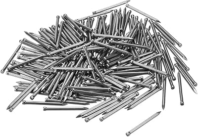 sourcing map Carbon Steel Finishing Nails 30mm 1.2 Inch 100pcs Silver Hardware