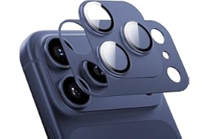 MAGIC JOHN for iPhone 17 Pro Camera Lens Protector 6.3'', HD Clear, Magnetic Tempered-Glass Lens Film, Ultra-Tough, Anti-Scratch, Case Friendly, 2 Pack,Blue