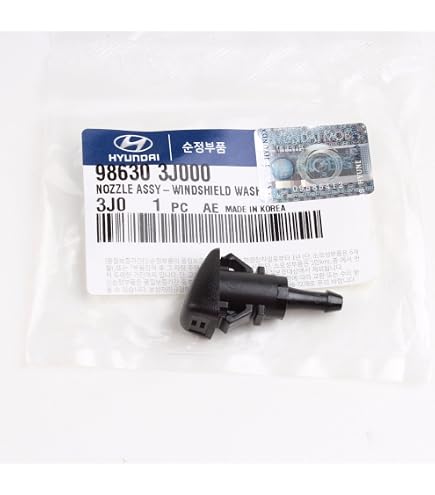 Lot De 2 Buses Lave-glace Pour Kia Sorento Hyundai Santa Fe – Noires ABS, Référence OEM 986303D000, Installation Clip
