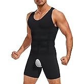 TAILONG Mens Shapewear Tummy Control Bodysuit Slimming Tank Top Full Body Shaper Sleeveless Compression Shirts