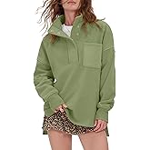 Locachy Womens Casual Oversized Sweatshirt Long Sleeve Button Henley Neck Pullover Tops Fashion Outfits Clothes