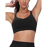 THE GYM PEOPLE Women's Double Spaghetti Strap Sports Bras Supportive Strappy Workout Bra with Padded