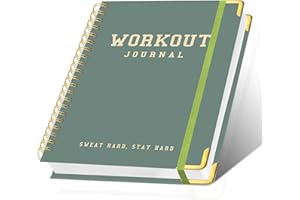 Kamoy Fitness Workout Planner for Women & Men, A5(5.7" x 8.2") Workout Log Planner for Track Gym ＆ Home Workouts, Track Progress, Achieve Your Wellness Goals - Green