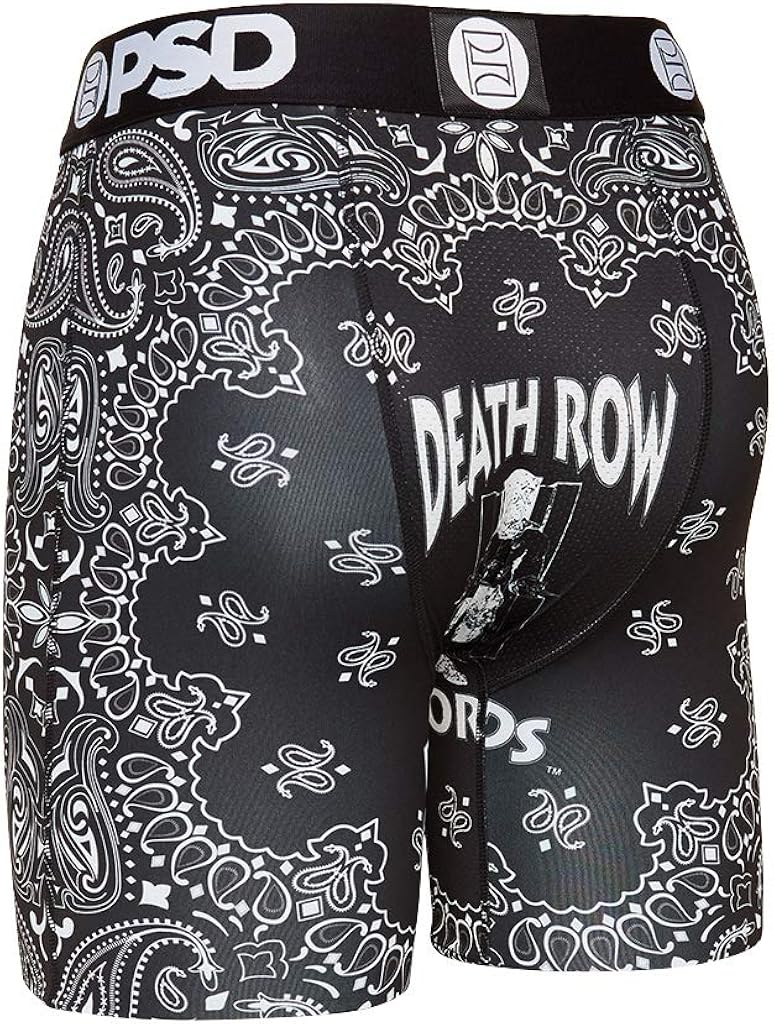 PSD Underwear Men's Stretch Elastic Wide Band Boxer Brief Underwear Bottom - Death Row Records | Breathable, 7 inch Inseam | at  Men’s Clothing store