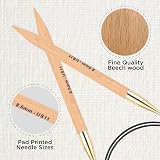 KnitPro Basix Beech Fixed Circular Needles 16in 8.00mm view 2
