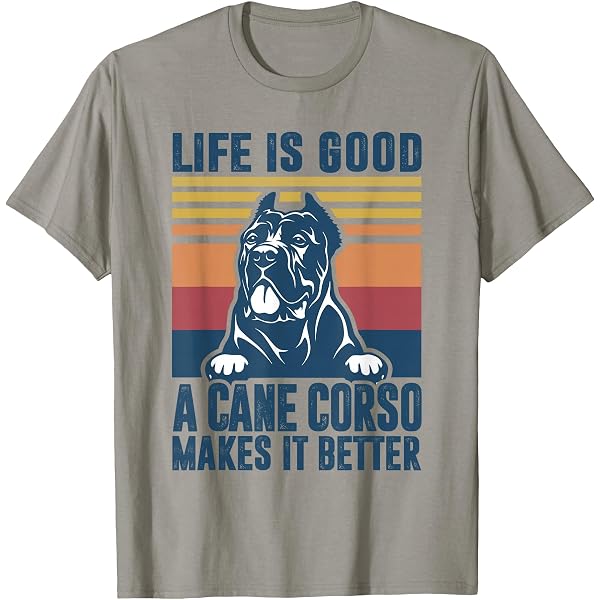 T-shirt Uomo 'I Love My Cane Corso Italiano' - Cotone Jersey - Amanti Dei Cani