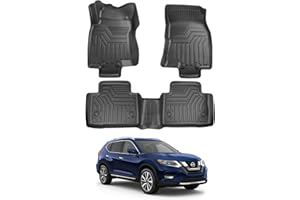 Cacartist Floor Mats Custom Fit for Nissan Rogue 2014-2020 (Not for 2021 Rogue)(No Rogue Select/Sport Models) Accessories TPE