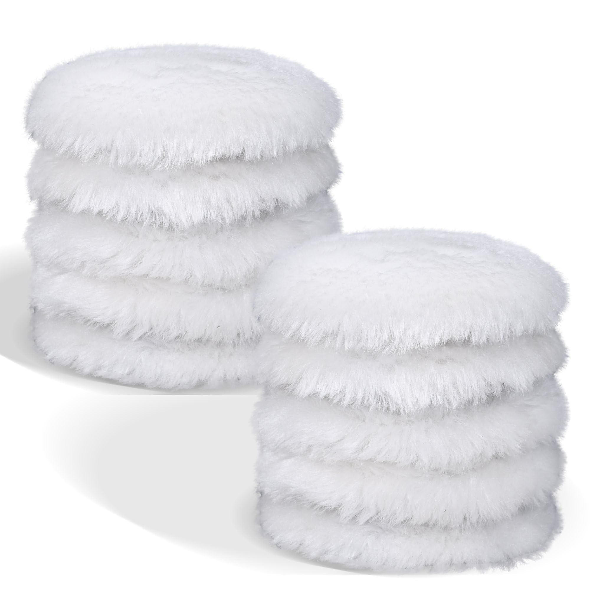 Photo 1 of 10 PCS 3 Inch Wool Polishing Pad Hook and Loop Buffing Wheel for Orbital Polisher Buffer Synthetic Polisher Wheel (3 Inch Small Size)