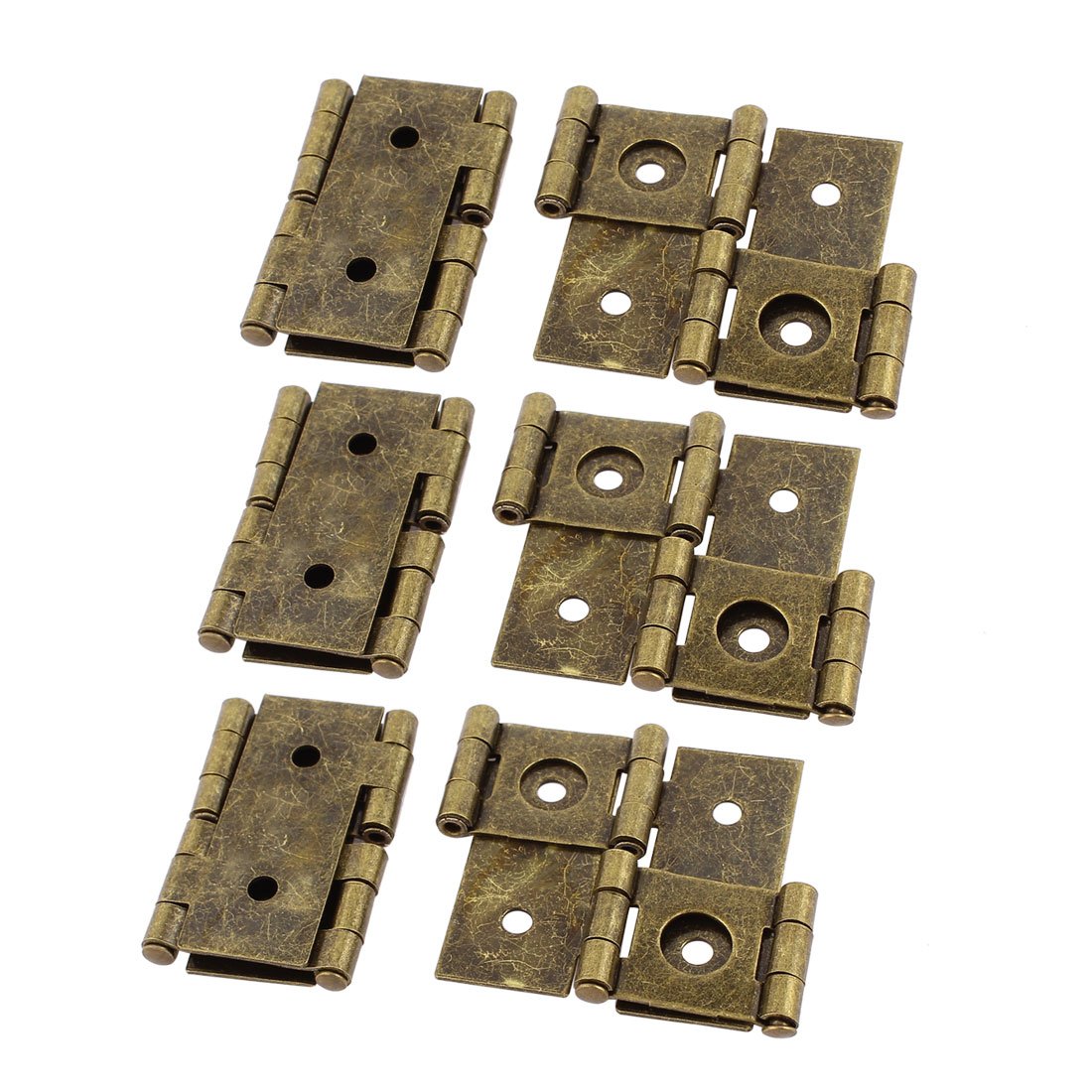 Sourcingmap a16090600ux0027 46mmx54mm Retro Style Double Acting Folding Screen Hinge Bronze Tone 6pcs (Pack of 6)