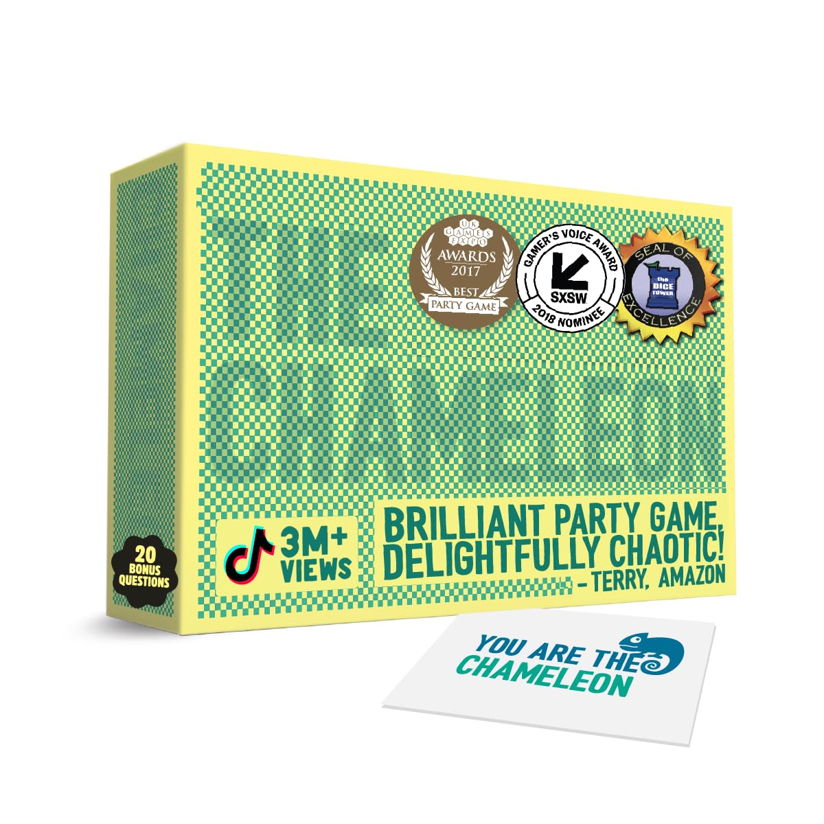 The Chameleon: Award-Winning Bluffing Board Game for Family, Adults & Friends | Includes 80 Extra Secret Words | Who is The Imposter?