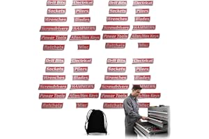 Magnetic Tool Box Labels, Reusable 3D Printed PE Magnetic Labels for Tool Box Drawers, Custom Premium Heavy Duty Toolbox Labe