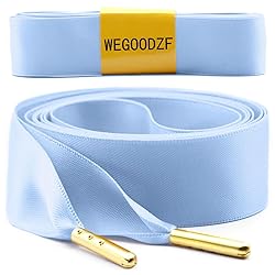 WEGOODZF Ribbon Satin Sneakers Shoelaces: 2 Pair