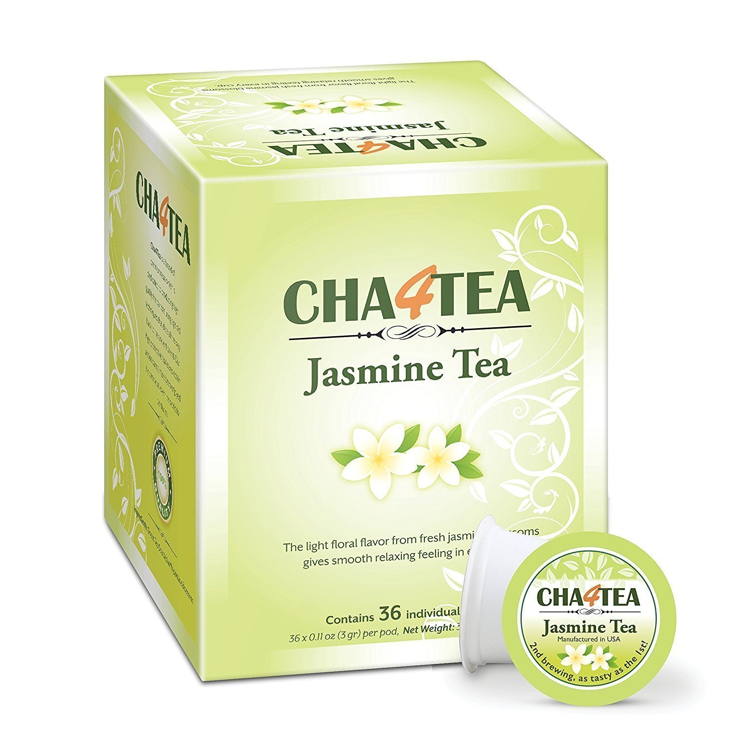Cha4TEA 36 Keurig KCup Jasmine Green Tea K Cups 707129809018 eBay
