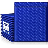 Fuxury Bubble Mailers 8.5x12 Inch 40 Pack Large Bubble Envelopes Opaque Cushioning Mailer for Small Business Mailing Books Clothes Makeup Supplies Royal Blue #2