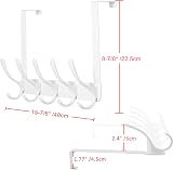 SKOLOO Over The Door Hook White 5-Hook Coat Rack Stainless Steel view 4