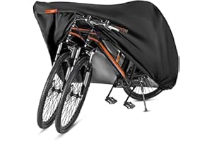 Amazing Fair Bike Cover - Fits 1, 2 Bikes, Durable Nylon Fabric, UV Resistant & Dustproof, Outdoor Storage