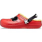 Crocs Unisex-Child Classic Lined Disney Clogs, Mickey and Minnie Mouse Shoes and Slippers
