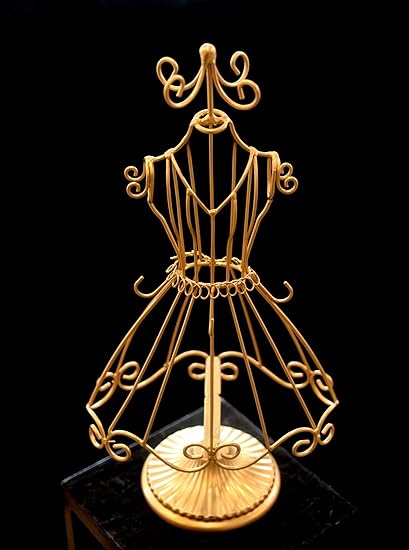 Jenlyfavors 15 Inch Gold Decorative Wire Dress Form Mannequin