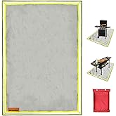 SoloWilder Wood Stove Mat 60" x 40" Fire Pit Grill Mat for Tent Stove Deck Patio Grass Lawn Campsite Insulation Protection