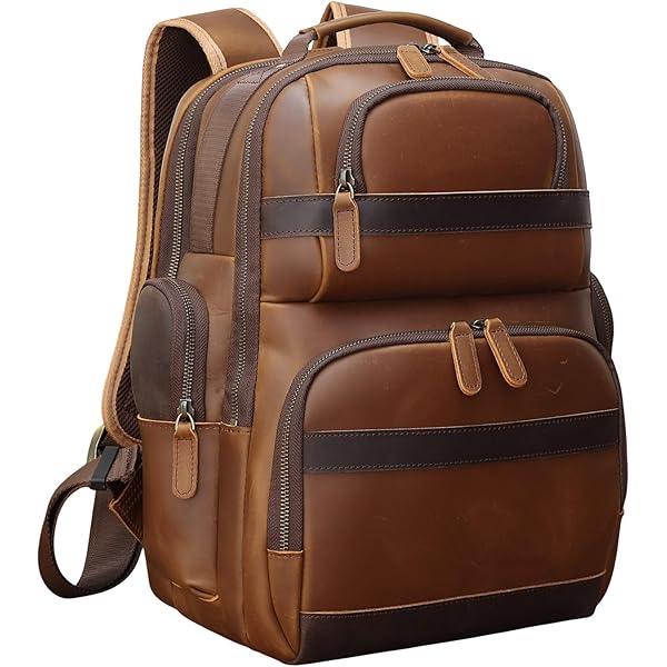 Amazon.com | Vintage Leather Buckle Backpack with Drawstring  display picture 3