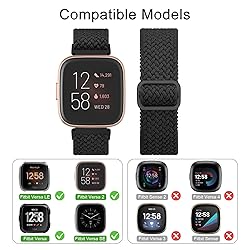 Tobfit Elastic Bands Compatible with Fitbit Versa 2