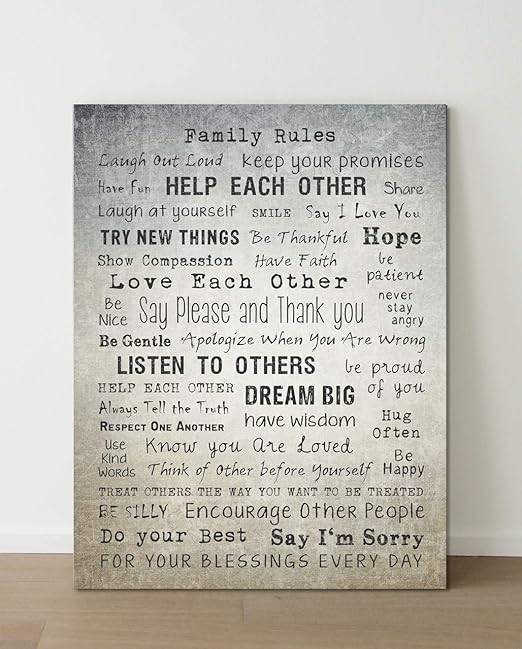 Bild Leinwand Spruche Zu Familie Hand Lettering Schrift Design Kunstdruck Fur Wohnung Zuhause Farbverlauf Wohnliche Farben 80x60 Motivation Home Holztone Amazon De Kuche Haushalt