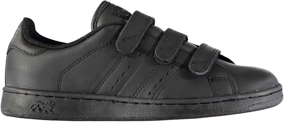 lonsdale black leather trainers