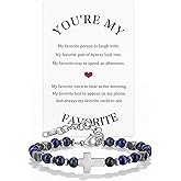 FLHEART Birthday Valentine's Day Gift for Men Cross Boho Bracelets for Men Women, Beaded Chain Stainless Steel Cross Charms Men's Bracelet Faith Religious Easter Catholic Christian Jewelry Gift
