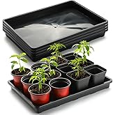 RooTrimmer 5 Pack Nursery Potting Tray, Carrying and Holding Plant Tray for Seeds Starting Pot, Collecting Drainage Water(Black)