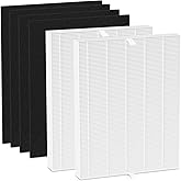 HODSEUKIN Replacement AIR108 True HEPA Filter Kit Compatible with Oreck AirInstinct 108, 75, 100, 200 Air Purifier (2HEPA + 4 Pre-Filter)